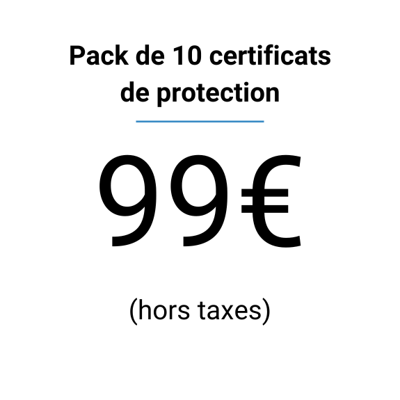 Pack de 10 certificats