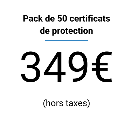 Pack de 50 certificats